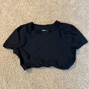 aerie Black Cropped Tee